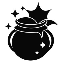 Honey Glow vector clean black silhouette design white background