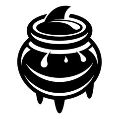 Honey Glow vector clean black silhouette design white background