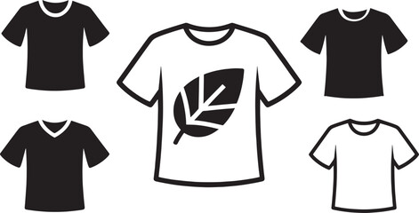 Eco-Friendly T-Shirt Design with Leaf Symbol