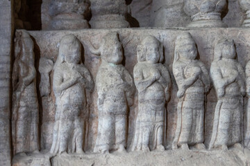 Rock sculptures of Buddha at Beishan Rock Carvings in Dazu, China.