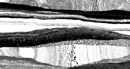 Natural sandstone strata pattern with wavy layered lines textured rock surface and weathered geological illustration background.