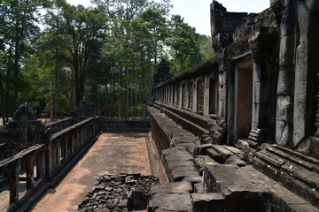 Naklejka premium カンボジア シェムリアップ遺跡群 タ・ケウ