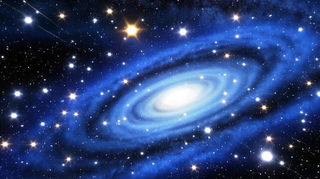 4K 3D sci-fi fly-through animation exploring deep space, traveling through star fields, galaxies, and nebulae toward a cosmic singularity inspired by the Big Bang.