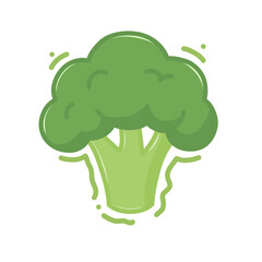 Green Broccoli Vegetable Cartoon Illustration