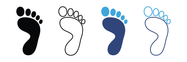 Footprint symbol. step icon. vector illustration 