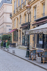 Obraz premium Versailles France town street restaurant