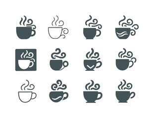Chilly Breeze Logo Set. Chilly morning breeze. Icon set. Set Log