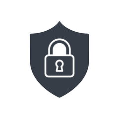 Shield with padlock icon symbolizing security and protection