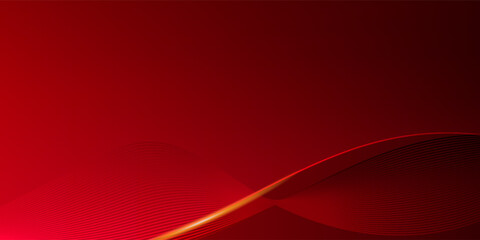 Red Abstract Wave Background with Light Streaks. Modern trendy design in vector illustration