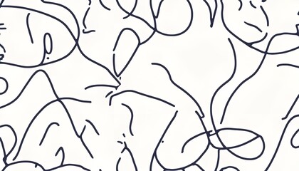 Abstract doodle line seamless playful pattern.