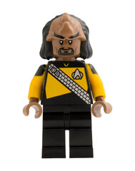 Obraz premium Dortmund - Deutschland 13. Dezember 2025 - Lego Figur Klingone Worf der Enterprise