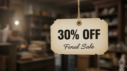 Retail Sale Signage: 30% OFF Final Sale