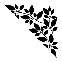 Leaf Corner Decorative Botanical Design