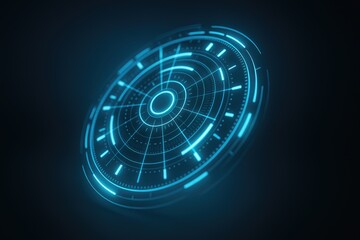 Glowing futuristic interface, heads-up display, and data visualization background. futuristic.