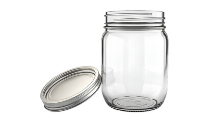 Clear Glass Mason Jar with Metal Lid - Food Storage, Canning, and Crafts