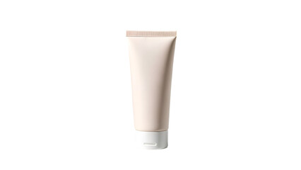 Minimalist Cosmetic Cream Tube Mockup in Pastel Pink/Beige