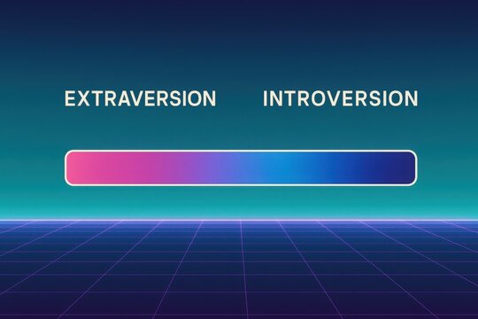 Exploring the Spectrum of Personality Traits between Extraversion and Introversion in a Gradient Visual Representation of Human Behavior Concepts