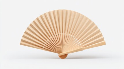 Stunning photo of mockup of a folding hand fan set apart against a white background.