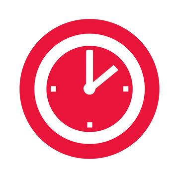 vector clip art 12 o clock clock icon on white background for web and graphic design