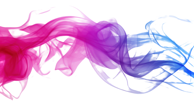 Bright blue and magenta smoke swirls high resolution on transparent background - Powered by Adobe