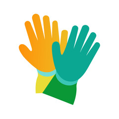 Obraz premium vector clip art gloves for cleaning on white background for web and graphic design