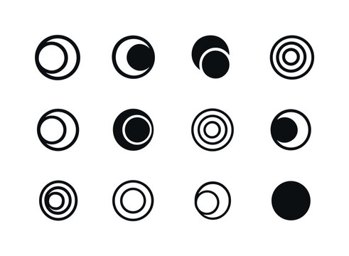 Displacement Logo Array. displacement. Icon set. Set Logo of dis