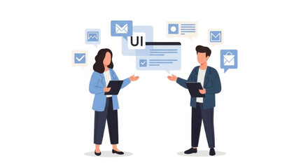 Two Professionals Discuss Ui Design in Studio