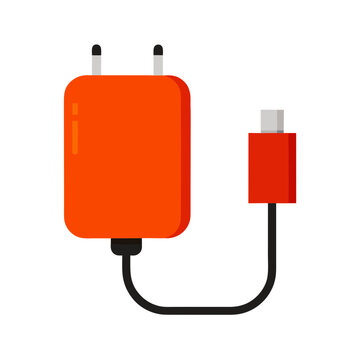vector clip art phone charger on white background for web and graphic design