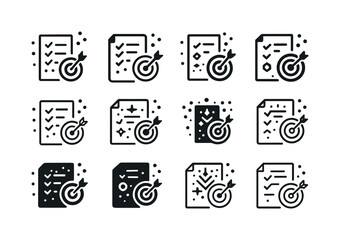 New Year's Resolutions Icons. new year's resolutions written on