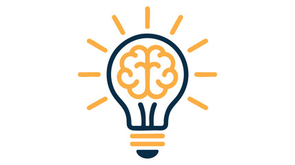 Illuminated idea lightbulb