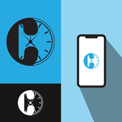 Call Time Management App Icon Design 