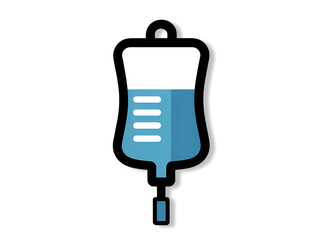 Intravenous Fluid Drip Medical Care on Transparent Background.