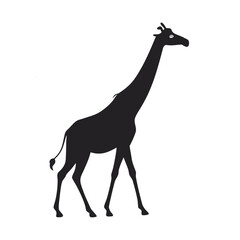 Giraffe Silhouette Full Body Illustration