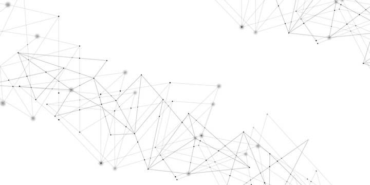 grey network. futuristic connection technology background with dots and lines for desktop. Structure molecule and communication. Template for science and technology presentation, Vector illustration.