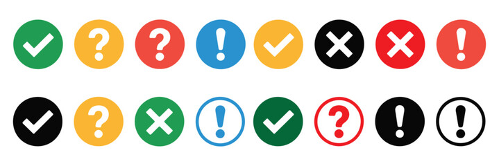 Check Mark Icons in Circle &ndash; Editable Stroke Tick Symbol Set. Vector