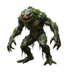 Obraz premium Terrifying Swamp Monster Creature Fantasy Illustration