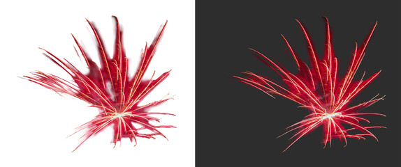  Świąteczne fajerwerki na przezroczystym tle. Sylwester. Nowy rok.