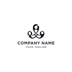 Abstract logo design representing connection and unity.