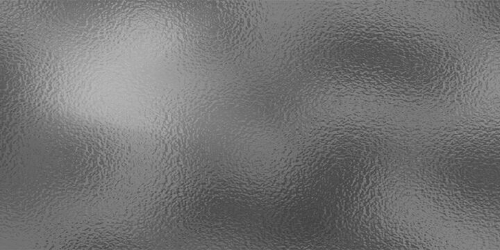 Shiny foil or silver metallic pattern. Texture of transparent, matte white and grey frosted glass, blur effect. Stained glass decorative background with glitter effect. Vector illustration