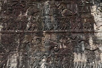 Fototapeta premium カンボジア シェムリアップ遺跡群 アンコール・トム（バイヨン）