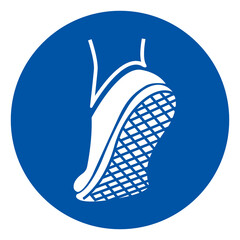 Wear Slip Resistant Footwear Symbol Sign, Vector Illustration, Isolate On White Background Label.EPS10