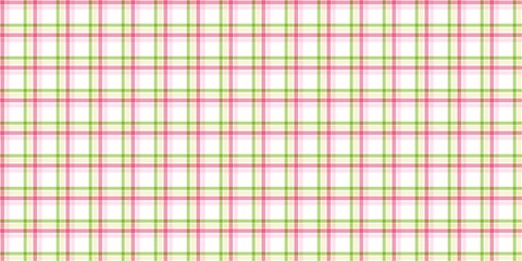 Pastel gingham plaid pattern background. Soft pink and green checkered seamless pattern background. Gentle tartan grid ideal for fabric, wallpaper, wrapping paper, stationery, and cute spring designs.