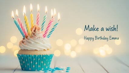 happy birthday cupcake