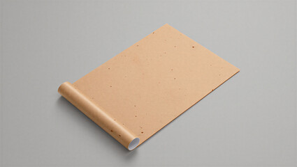 Brown notebook or journal on a gray background