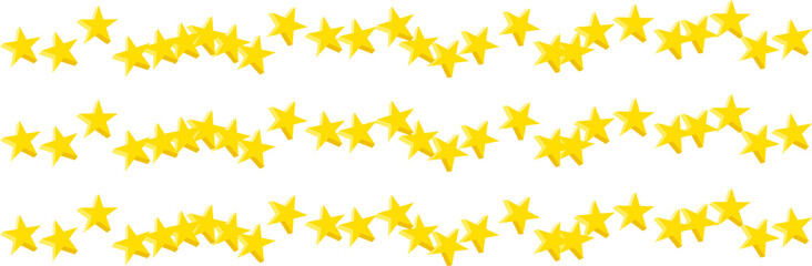 Three rows of shiny yellow stars on a black background, creating a festive pattern, A pattern of golden stars arranged in three horizontal lines against a dark backdrop, perfect for celebrations