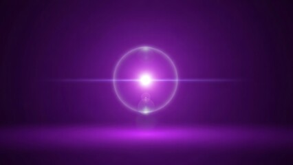 Vibrant purple light beam shining through a glowing circle