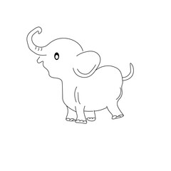 Simple Illustration Icon of Elephant