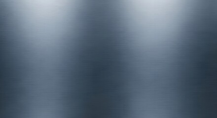 A full-frame, dark blue-gray background with subtle horizontal grain and bright highlights, showcasing a smooth, reflective brushed metal surface.