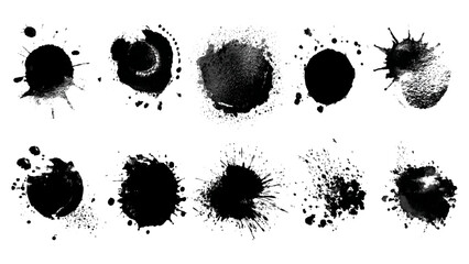 Abstract vector circle brush art set featuring scribble lines background. artistic circle black grungy round shape collection.