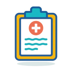 Fototapeta premium Professional medical record clipboard with plus symbol signifies healthcare progress and patient care solutions for modern clinics and hospitals